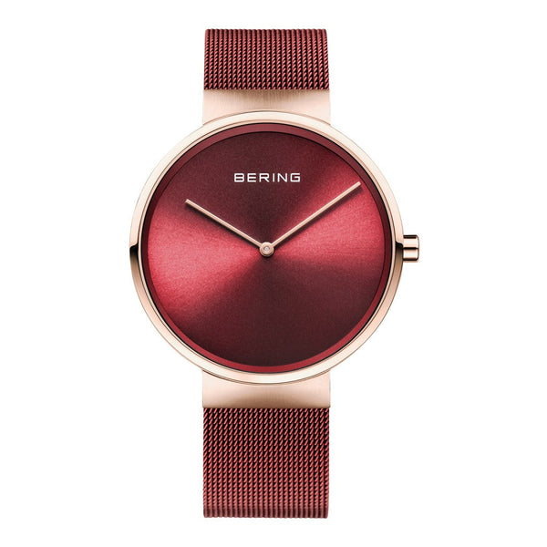 Mens Red Analogue Bering Watch 14539-363
