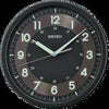 Black dial clock with lumibrite markers, QXA628K