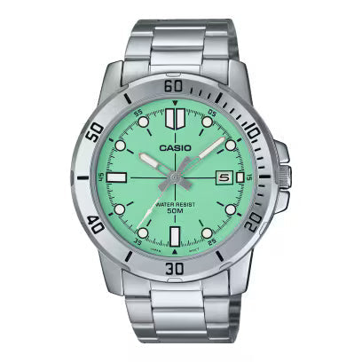 Casio Enticer Turquoise Blue Dial Men Watch A2336 MTP-VD01D-3E1VUDF