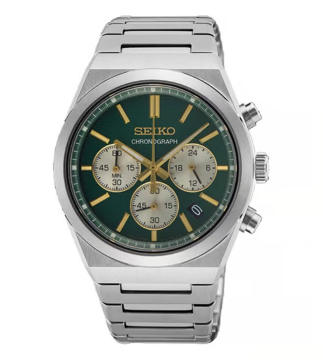 Mens 40 mm Seiko Sports Quartz Chronograph SSB461P1
