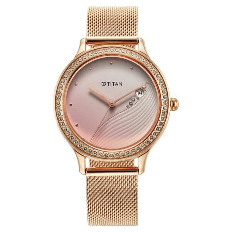 Titan NT2634WM05 Rose Gold Watch