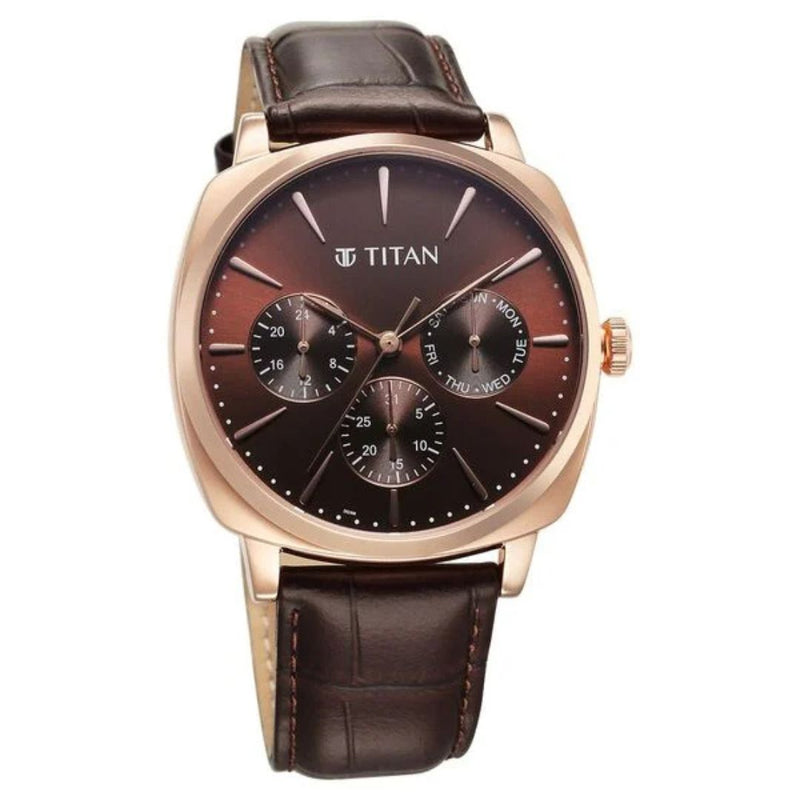 Titan Brown NT90189WL01 Mens Watch