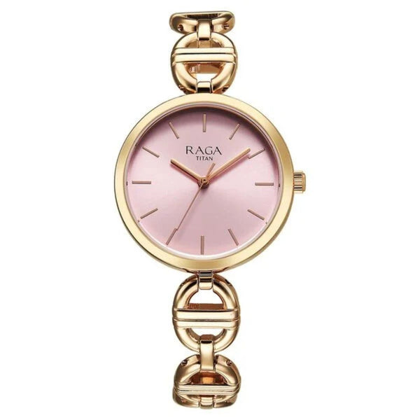 Titan 95353WM01 Rose Gold Watch