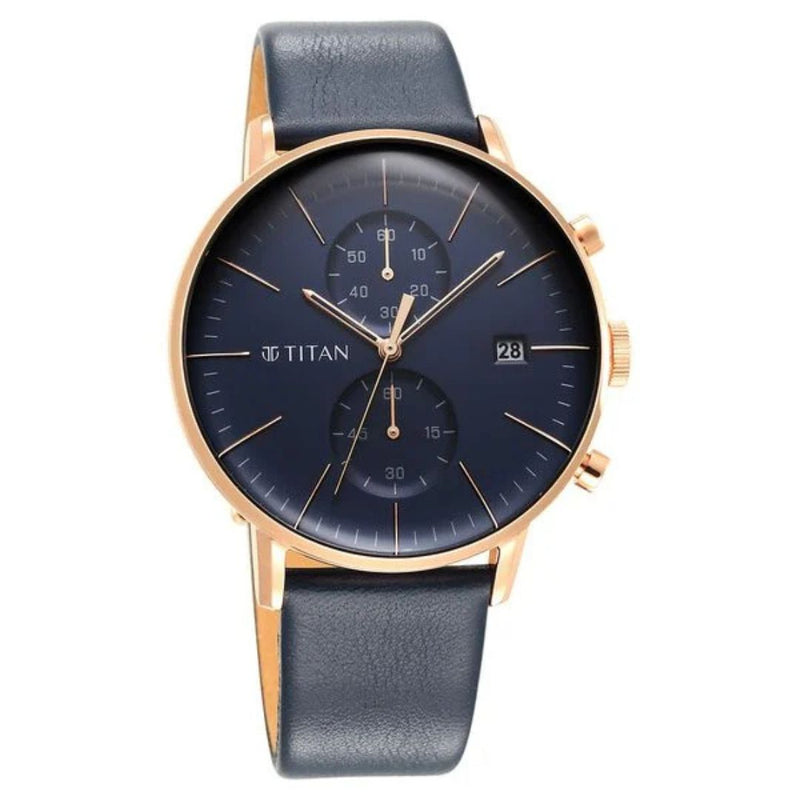 Blue NT90146WL01 Titan Analog Watch