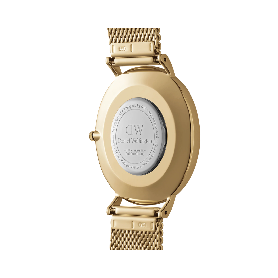Classic Mesh Gold Case With Black Dial Watch DW00100631K
