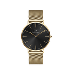Classic Mesh Gold Case With Black Dial Watch DW00100631K