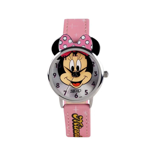 Zoop Disney Minnie Mouse Silver Dial & Pink Strap for Girls Kids from House of Titan 26056SL01