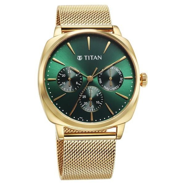 Titan Green NT90189YM01 Dial Watch