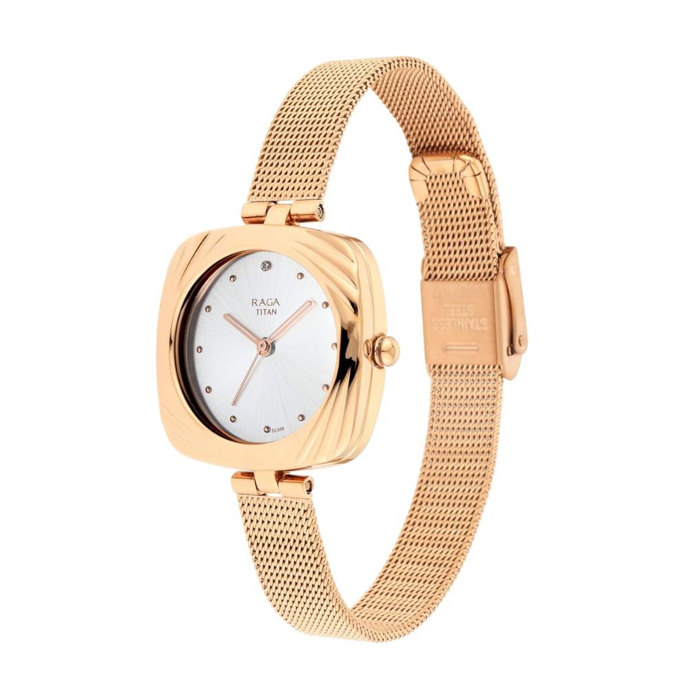 Titan Raga Moments Of Joy Rose Gold Womens Watch 95139KM01