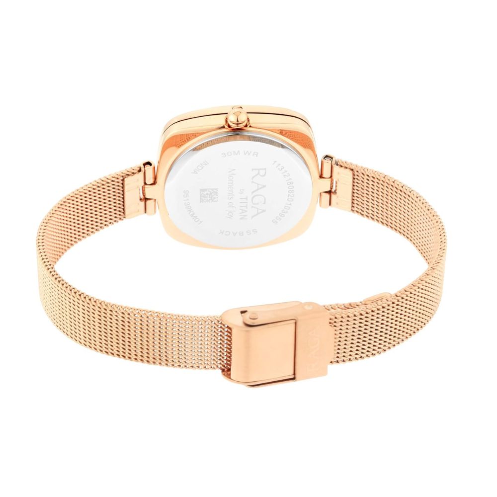 Titan Raga Moments Of Joy Rose Gold Womens Watch 95139KM01