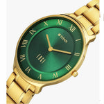 Titan Edge Gleam Green Golden Men Watch 1843YM05