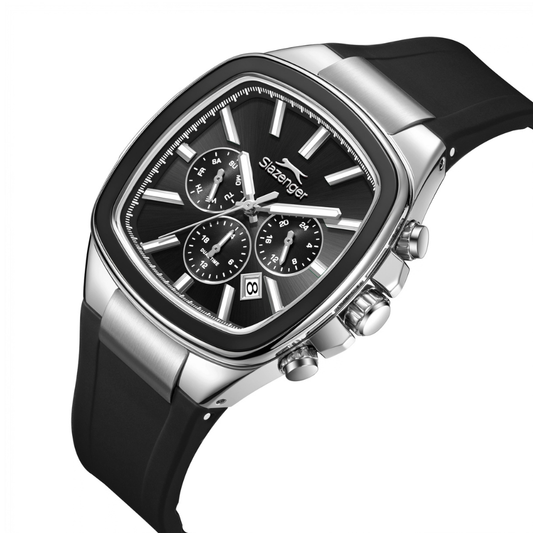 Slazenger Grey Dial Rectangular Curved Men's Watch SL.09.2643.2.361
