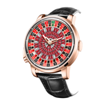 Hanboro Casino Series Roulette Royale Red Men's Dial Watch HBR-1001-2-AUTO-ROULETTE-RG-RED