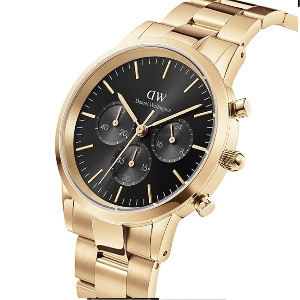 Daniel Wellington Iconic Analog Watch Black Gold Men's Watch DW00100641K