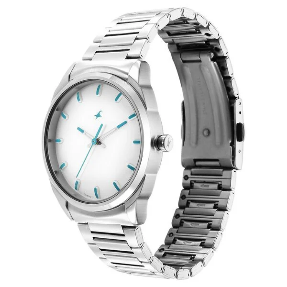 Fastrack Quartz Analog White Dial Watch for Guys - 3273SM01