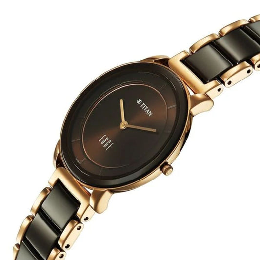 Titan Edge Melange Brown Women's Watch NU2777KD01