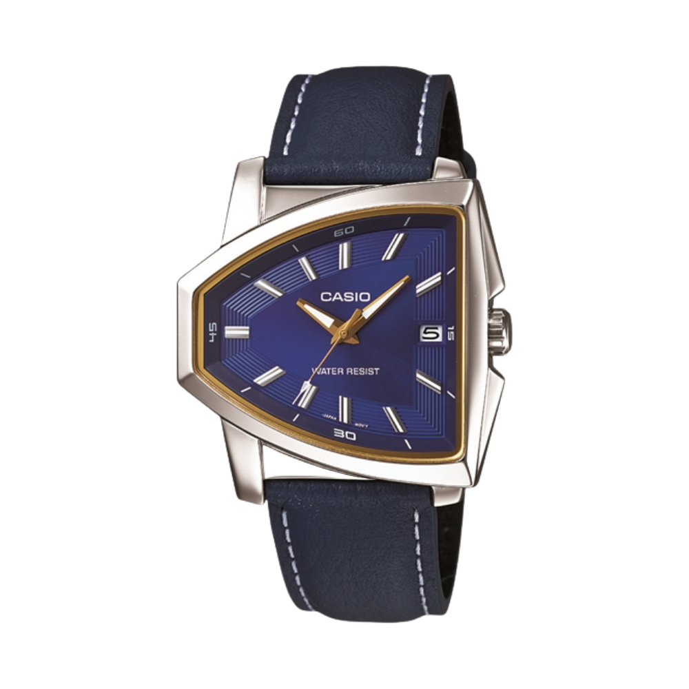 Casio Blue Leather Strap Watch MTF-114L-2A | 10481494
