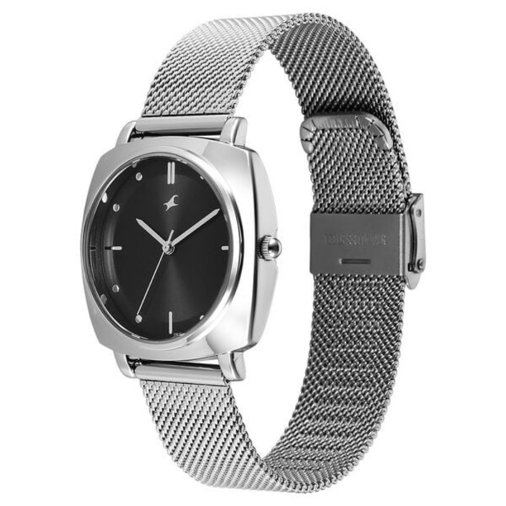 Fastrack Stunners X Quartz Black Dial Analog Watch For Girls - 68043SM03