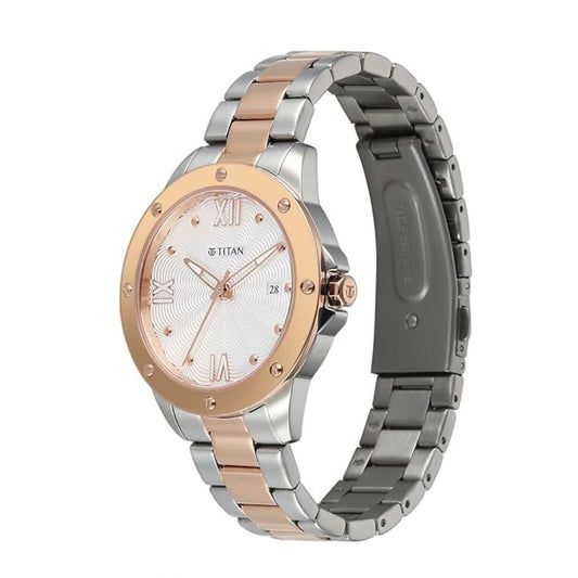 Titan Glamour White Women's Watch 95334KM01