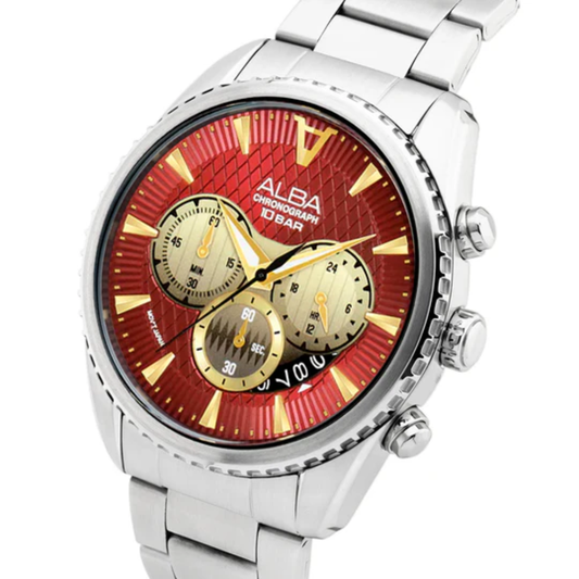 ALBA Red Dial Men's Watch AT3J11X1