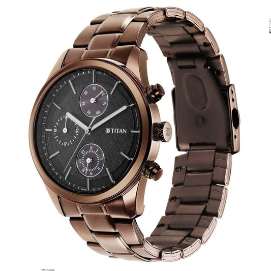 Titan Neo Splash Brown Men's Watch 1805QM04