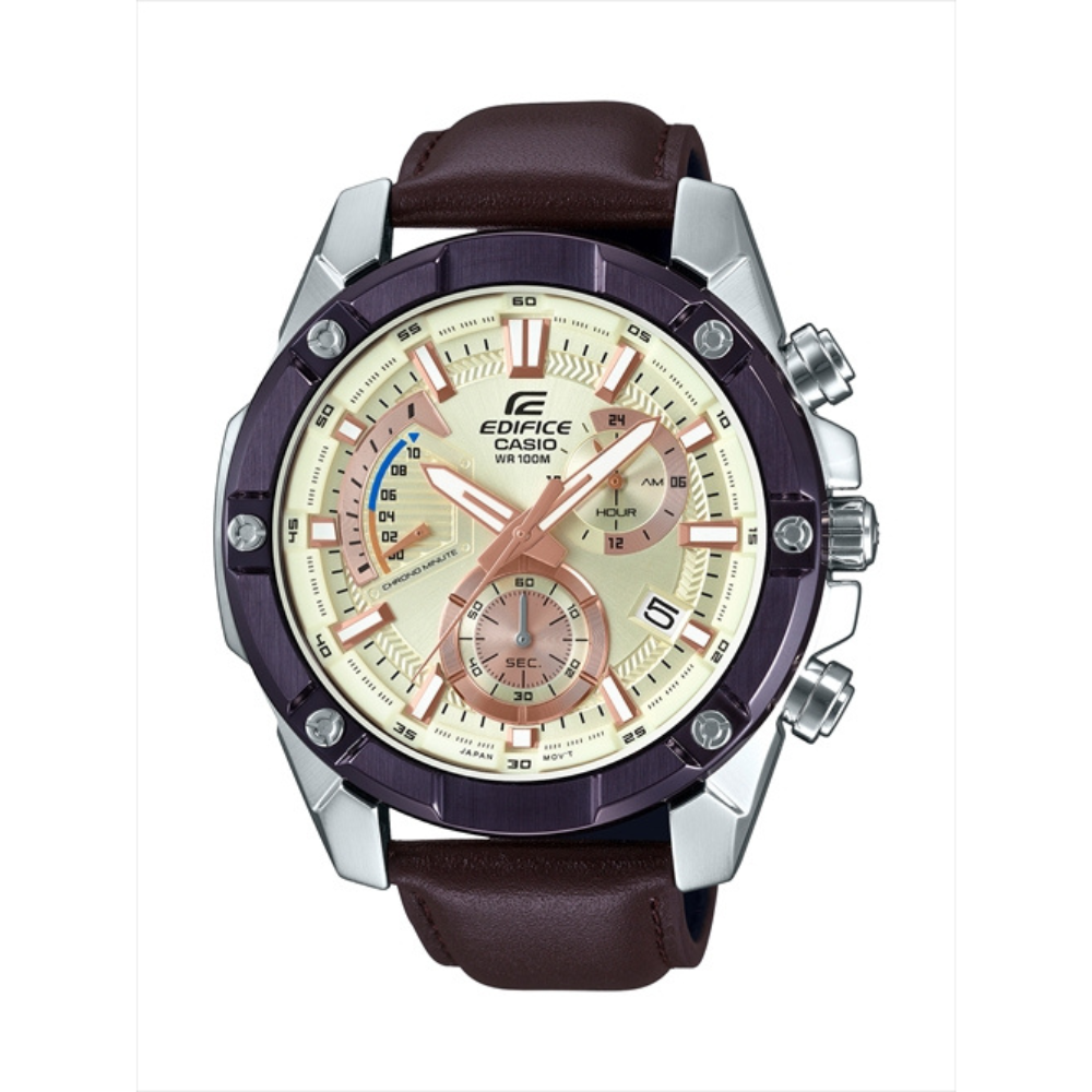 Casio Edifice Brown Leather Strap Men's Watch EFR-559BL-7AV | 10569198