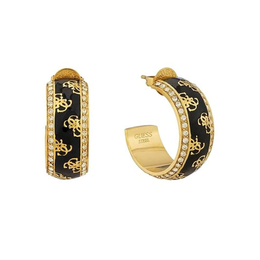 GUESS 4G Loop Gold-Plated Women's Earrings UBE02278YGBK