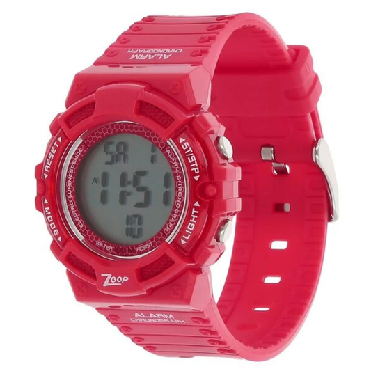 Zoop Digital Red Strap Boys Kids Digital Watch 4040PP01