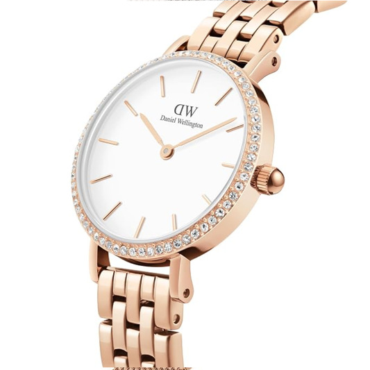 Daniel Wellington Petite Analog White Rose Gold Women's Watch DW00100666K