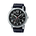 Casio Black Leather Strap Men's Watch MTP-E309L-1AV, MTP-E309L-2B1V | 10531178