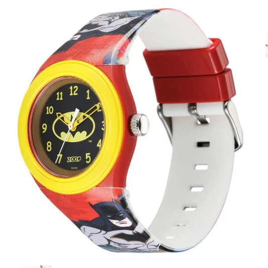 Zoop Justice League Batman Black Dial Multicoloured Strap Kids Watch C4048PP54