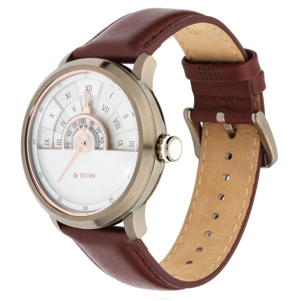 Titan Grandmaster White Men's Watch 1828QL02