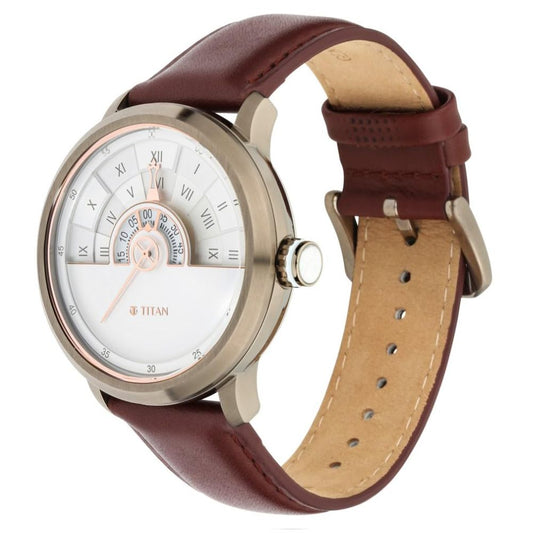 Titan Grandmaster White Men's Watch 1828QL02