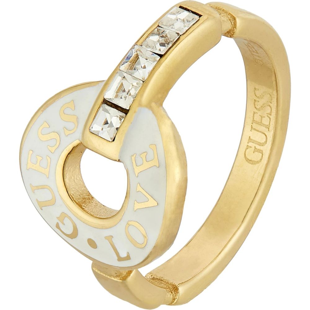 GUESS Love Gold-Plated Women's Ring UBR04079YGWH56