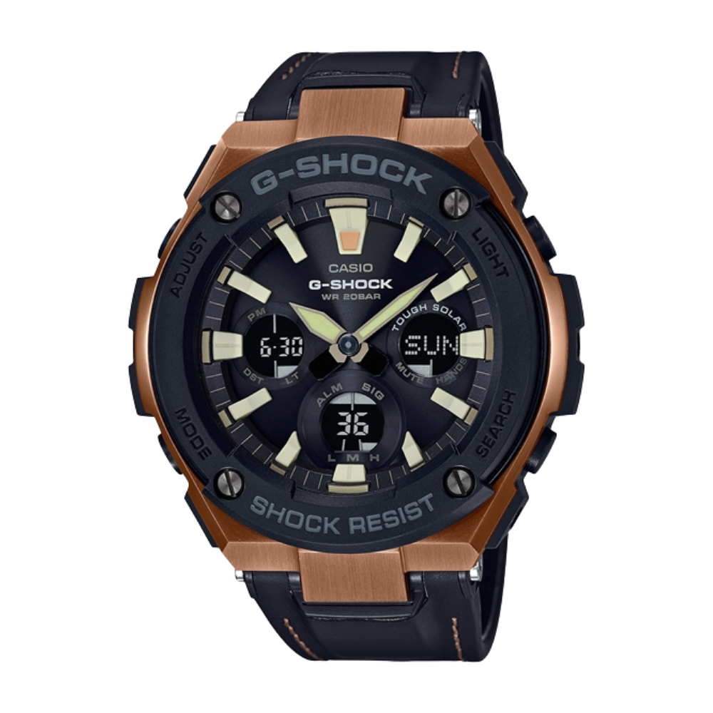 Casio G-Shock Black Leather Strap Men's Watch GST-S120L-1A GST-W120L-1A | 10538348