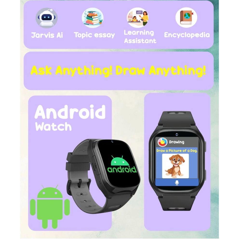 Spiky Chimera Android Black Unisex Smartwatch