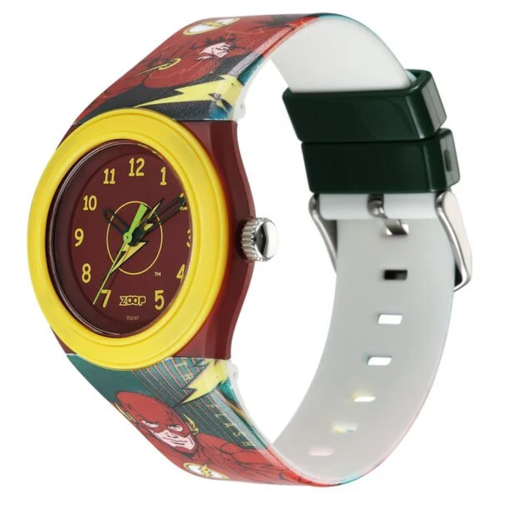 Zoop Justice League Flash Red Dial Multicoloured Strap Boys Watch C4048PP55