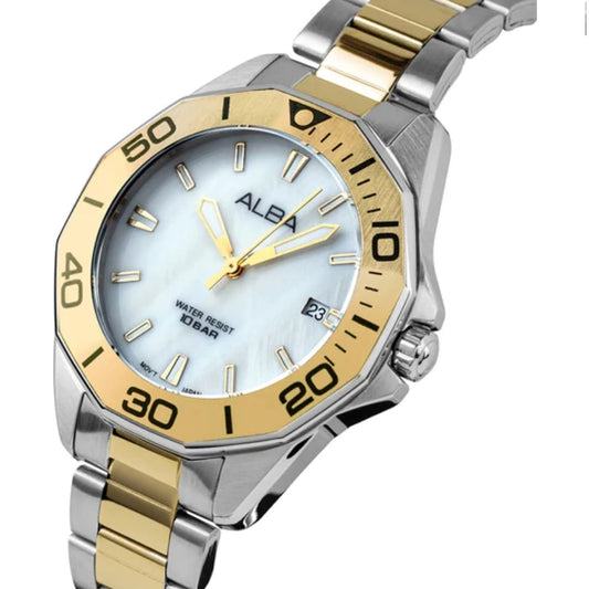 ALBA Active Mother of Pearl White Dial Women's Watch AG8P21X1