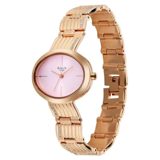 Titan Raga Glimmers Pink Dial Women's Watch 95362WM01