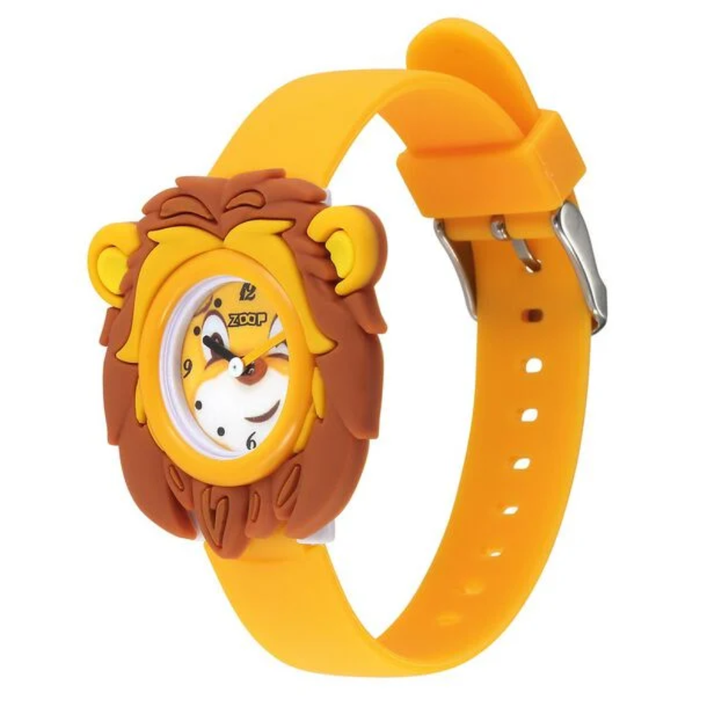 Zoop Lion Yellow Dial Yellow Strap Kids Watch 26033PP01