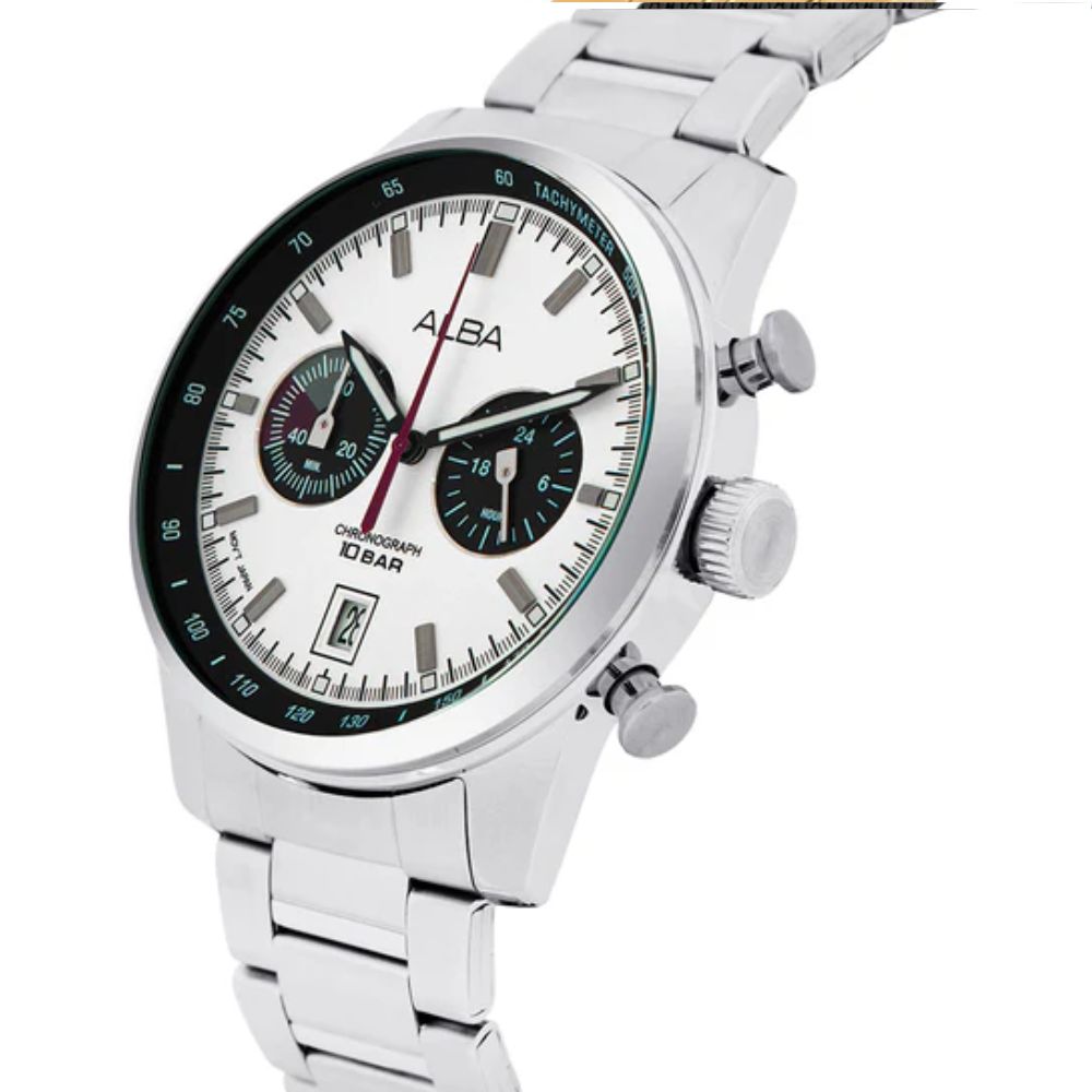 ALBA Active White + Black Dial Men's Watch A4B009X1