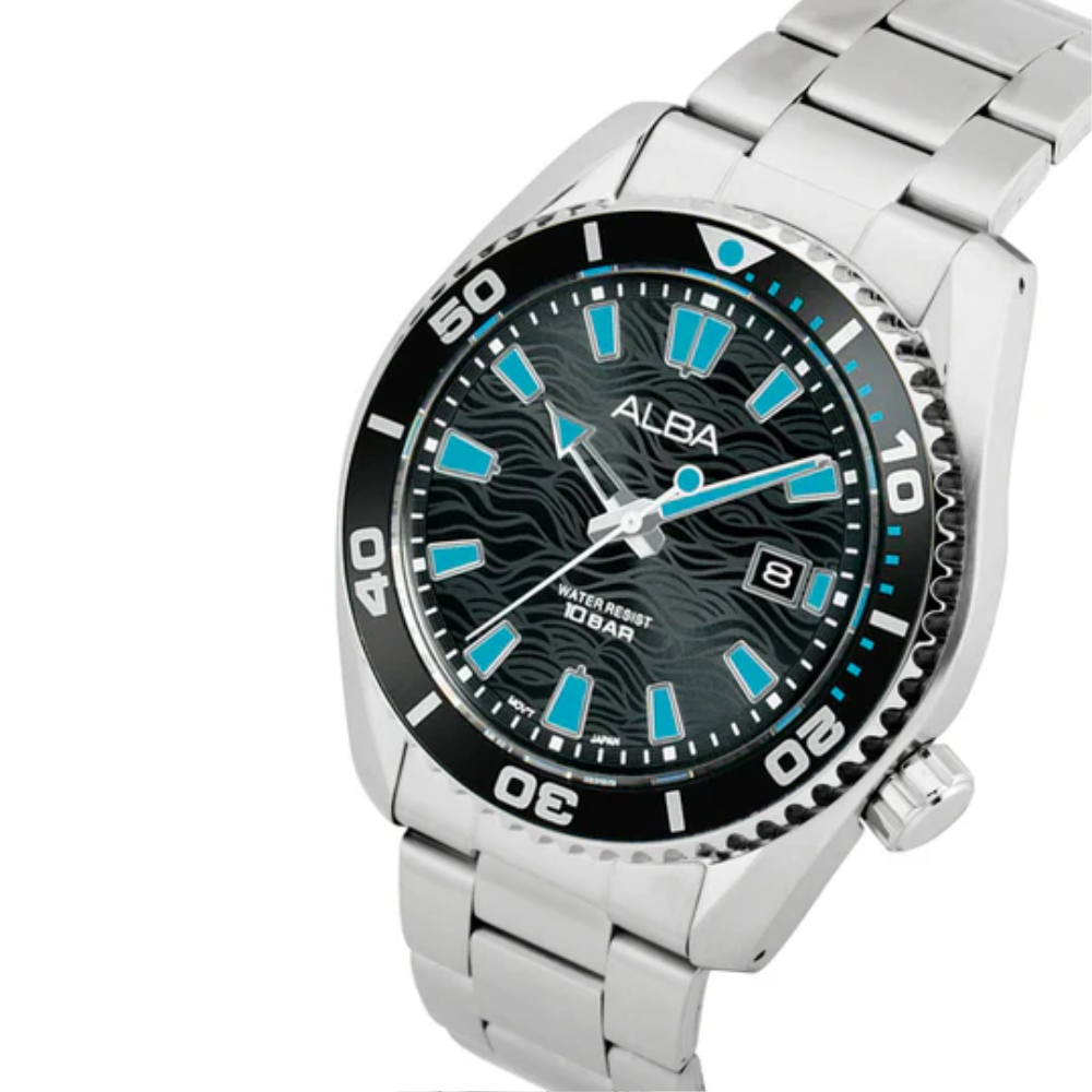 ALBA Active Black Dial Men's Watch AS9R71X1