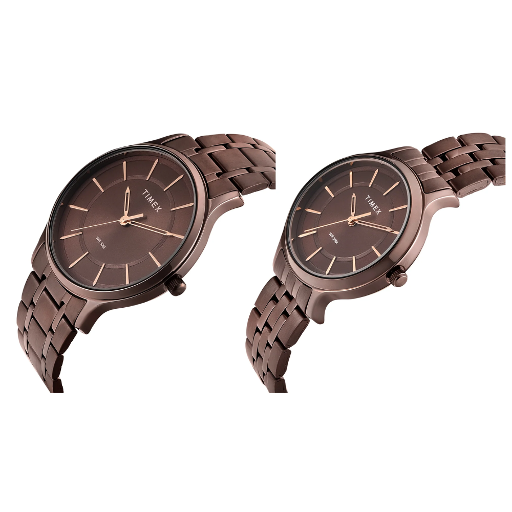 TIMEX Trendline Brown Pair's Watch TW00PR364