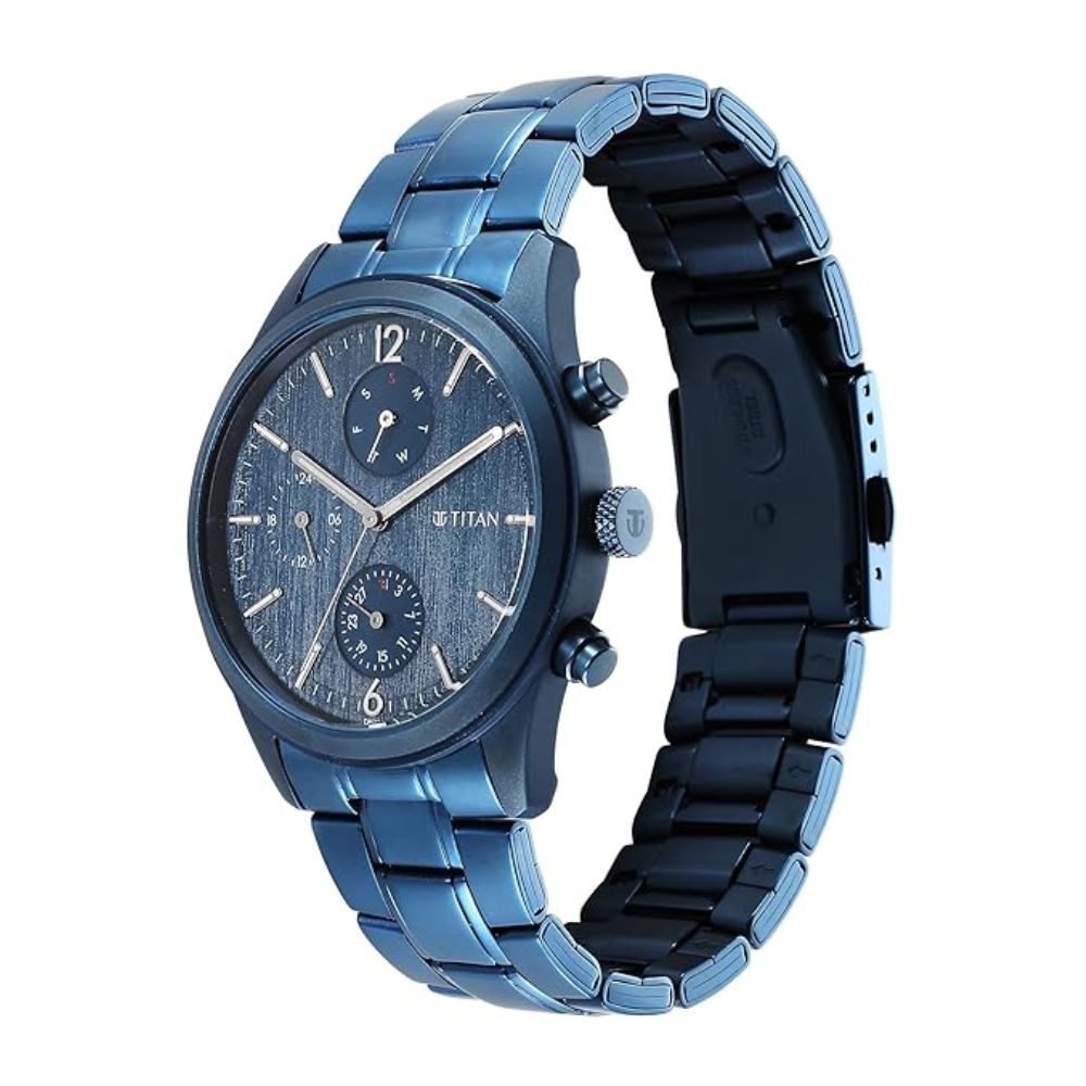 Titan Blue Dial Men's Watch 1805QM07