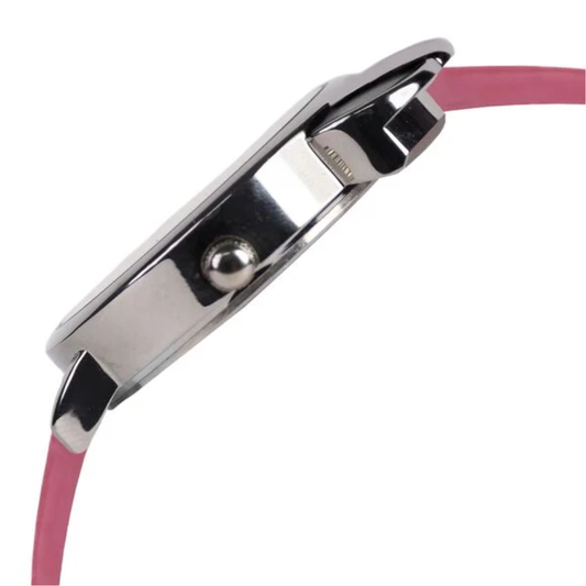 Zoop Disney Minnie Mouse Silver Dial Pink Strap Girls Watch 26056SL01