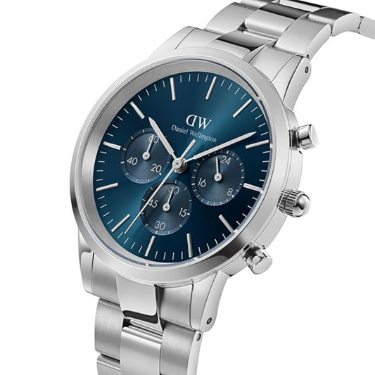 Daniel Wellington Iconic Analog Blue & Silver Men’s Watch DW00100644K