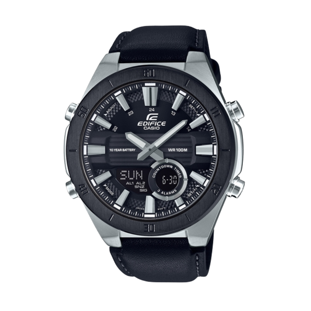 Casio Edifice Black Leather Strap Men's Watch for ERA-110BL-1AV, ERA-110GL-1AV | 10572816