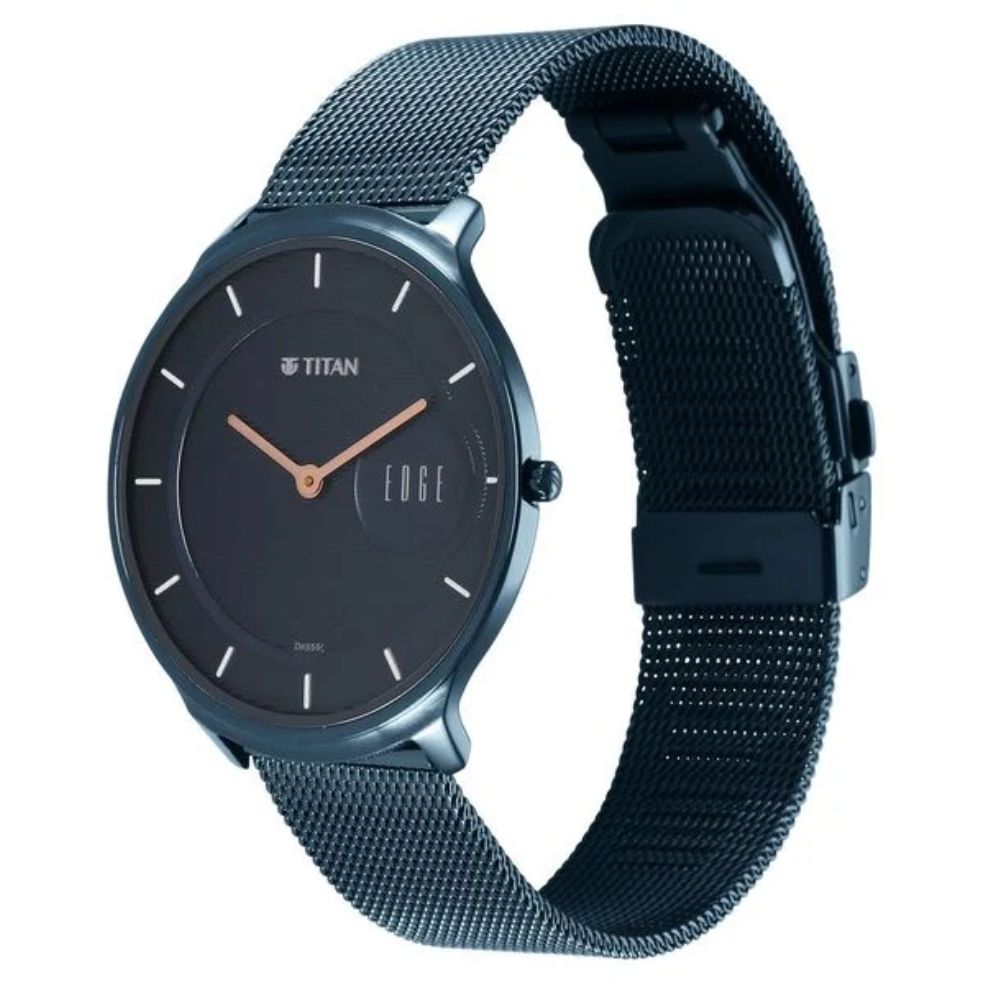 Titan Edge Slim Blue Men's Watch 1843QM01