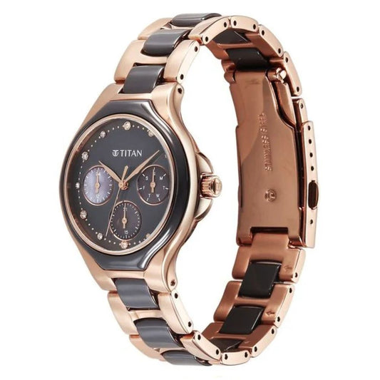 Titan Glamour Grey Women's Watch 95325KD02