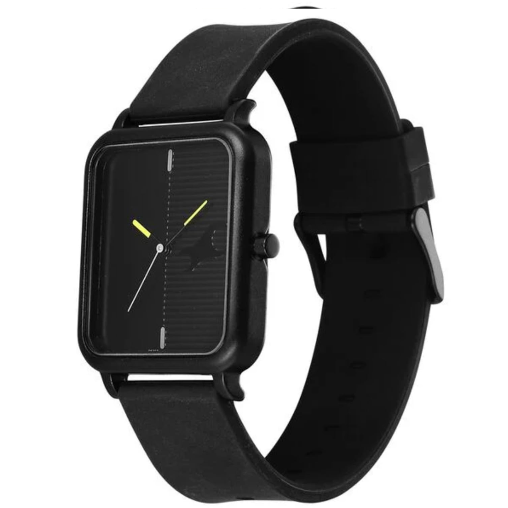 Fastrack Tees Black Unisex Watch 38115AP01